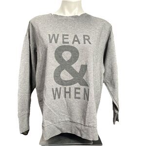 Banana Republic Small‎ Where & When Sweat Shirt Gray Long Sleeve